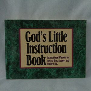 vintage 1993 God&#39;s Little Instruction Book Inspirational Wisdom on how to live a happy and fulfilled life