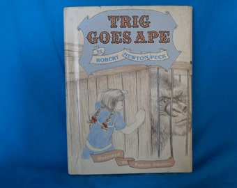 vintage 1980 Trig Goes Ape first edition book by Robert Newton Peck