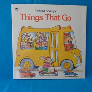 vintage 1987 Richard Scarry&#39;s Things that Go by Richard Scarry