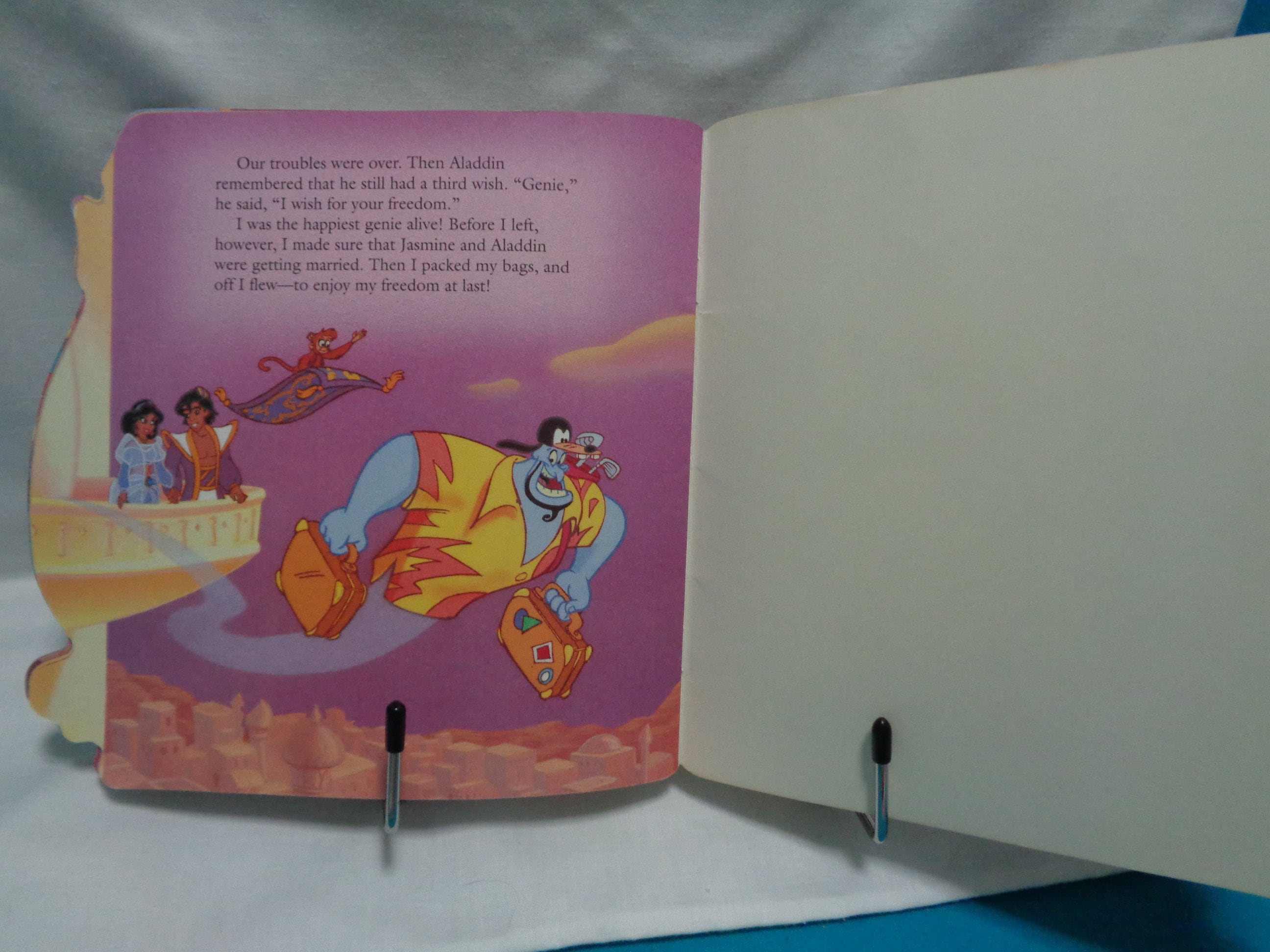 Vintage 1993 Disney's Aladdin the Genie's Tale Golden Book Adapted