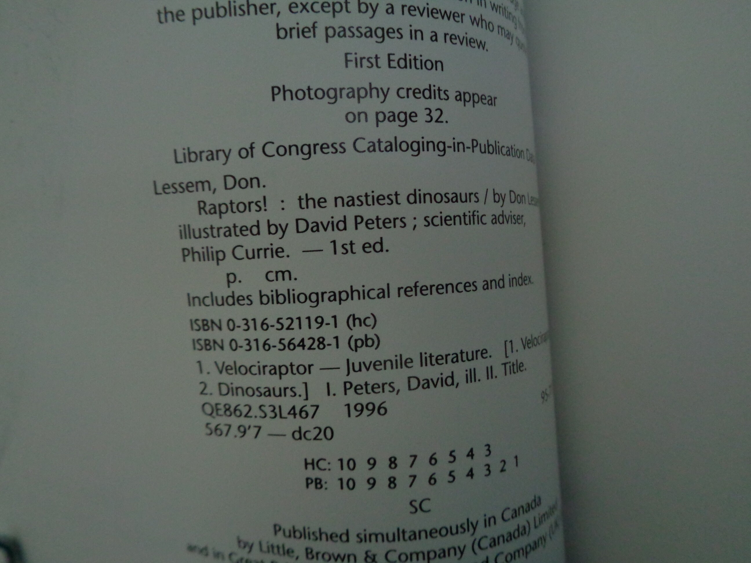 1996 Raptors The Nastiest Dinosaurs Book By Don Lessem Etsy UK