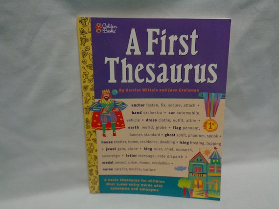 Vintage 1998 A First Thesaurus Book by Harriet Wittels and Joan Greisman - Etsy