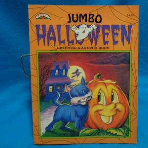 1995 Jumbo Halloween Coloring & Activity Book - unused