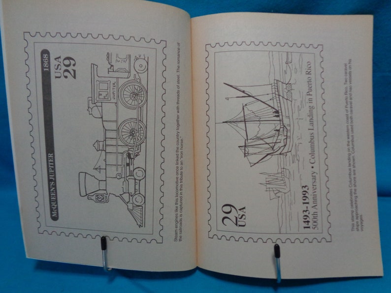 Vintage 1994 United States Postage Coloring Book in Good Used Condition ...