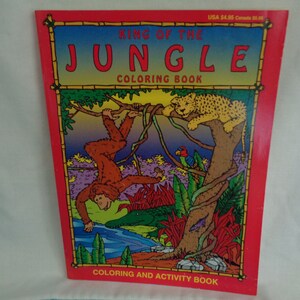1996 King of the Jungle Coloring and Activity Book - unused