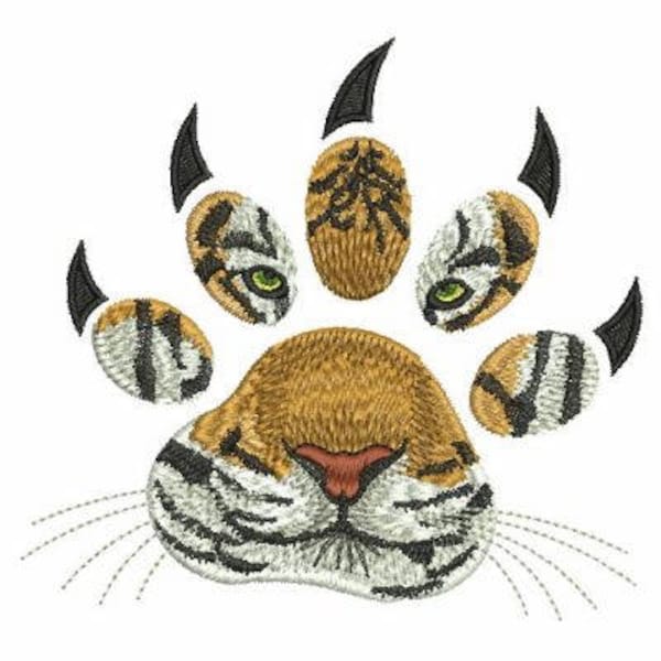 Wilde Tiger Realistische Tiere Stickdatei Maschinenstickerei Sofort Download APE1224-02