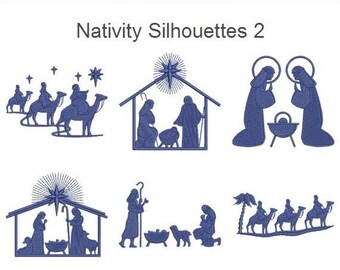 Nativity embroidery | Etsy