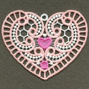 FSL Fancy Hearts Free Standing Lace Machine Embroidery Designs Instant ...