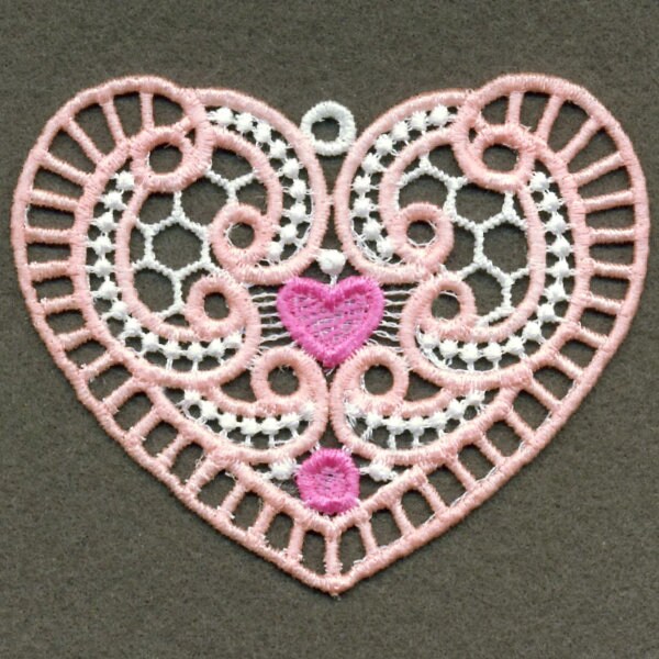 FSL Fancy Hearts Free Standing Lace Machine Embroidery Designs Instant ...
