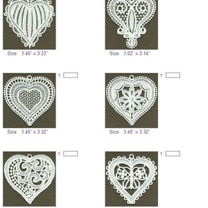 FSL Sweet Hearts Free Standing Lace Machine Embroidery Designs Instant ...