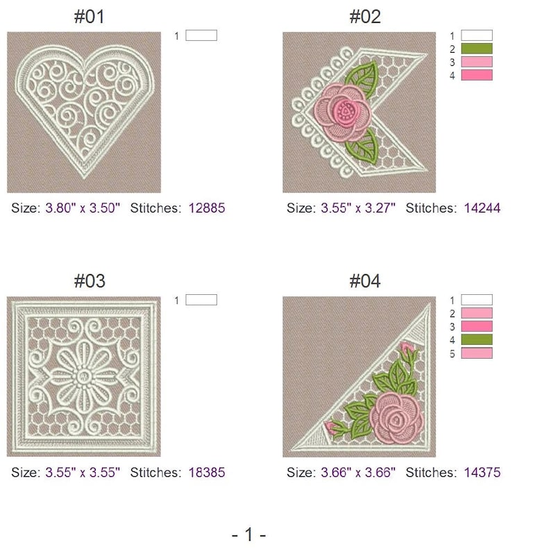 FSL Tea Doily Free Standing Lace Machine Embroidery Designs Instant ...