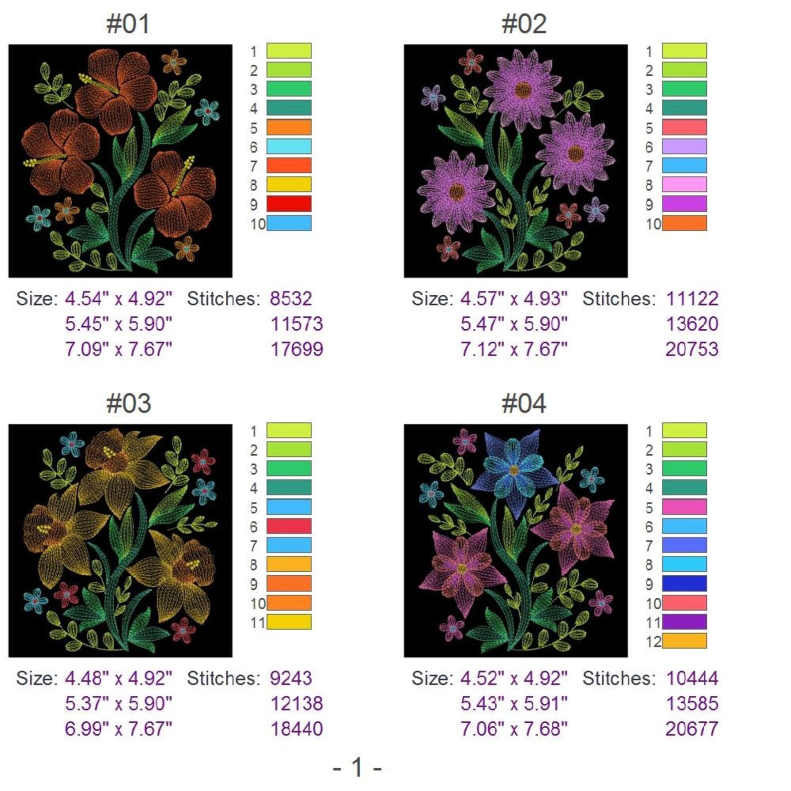 Blooming Garden Machine Embroidery Designs Pack Instant Etsy