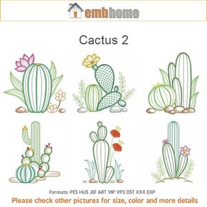 Cactus Machine Embroidery Designs Pack Instant Download 4x4 hoop 10 designs SHE5214