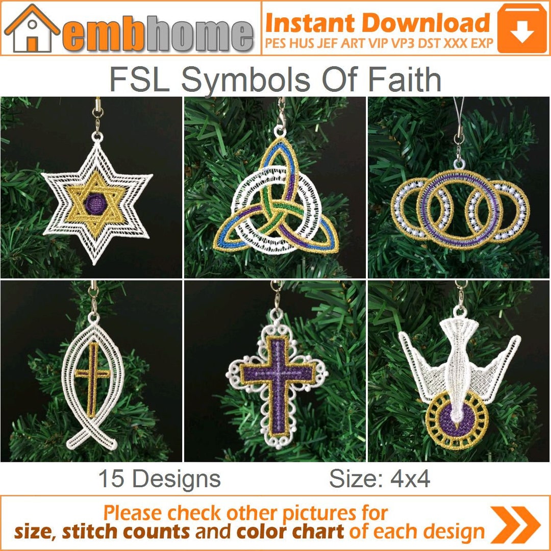 FSL Symbols of Faith Free Standing Lace Machine Embroidery Designs ...