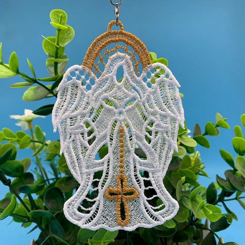 FSL Golden Angels Free Standing Lace Christmas Machine Embroidery ...