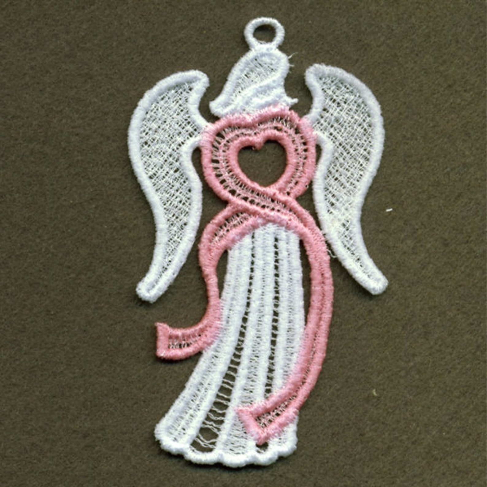 FSL Pink Ribbon Ornament Free Standing Lace Machine Embroidery Designs ...