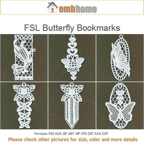 FSL Butterfly Bookmarks Free Standing Lace Machine Embroidery Etsy