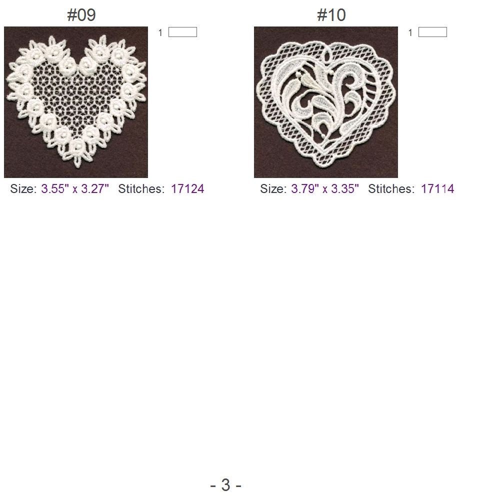 FSL Sweet Hearts Free Standing Lace Valentine Love Ornament Machine ...