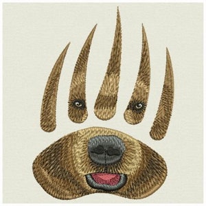 Wild Bear Realistic Animals Machine Embroidery Designs Instant Download 4x4 5x5 hoop APE1224-09