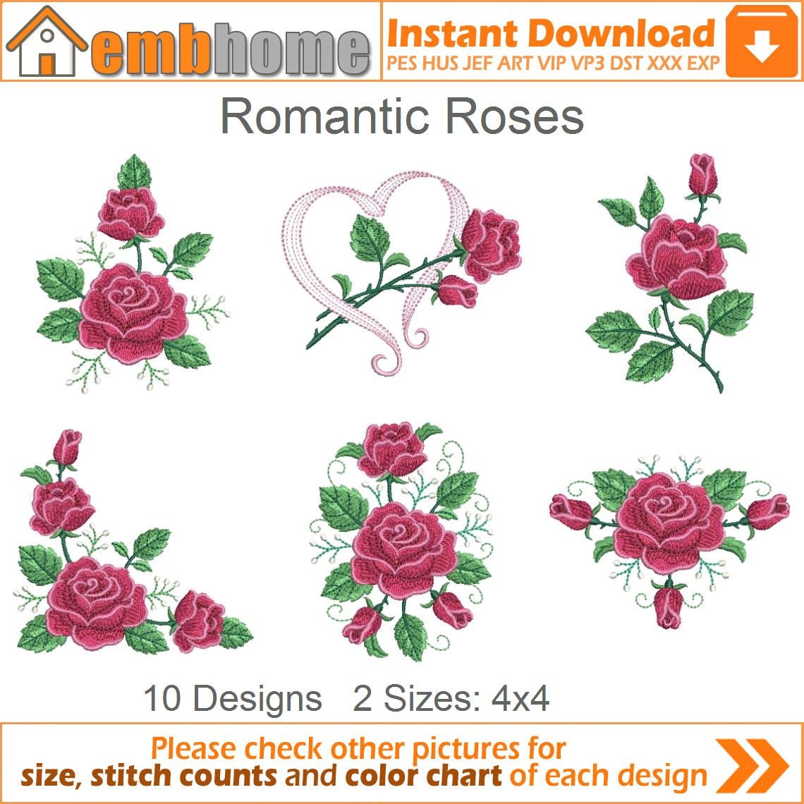 Rosas románticas Máquina Bordado Diseños Descarga Instantánea - Etsy México Rosas románticas Máquina Bordado Diseños Descarga Instantánea - Etsy México