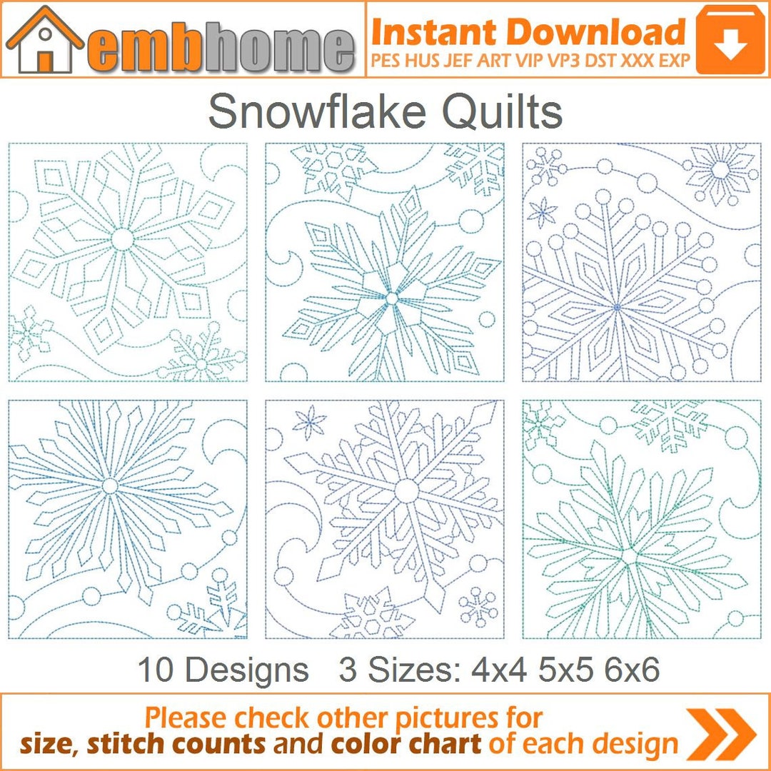 Redwork Snowflake Redwork Snowflake Quilts Machine Embroidery Designs Instant Download ...