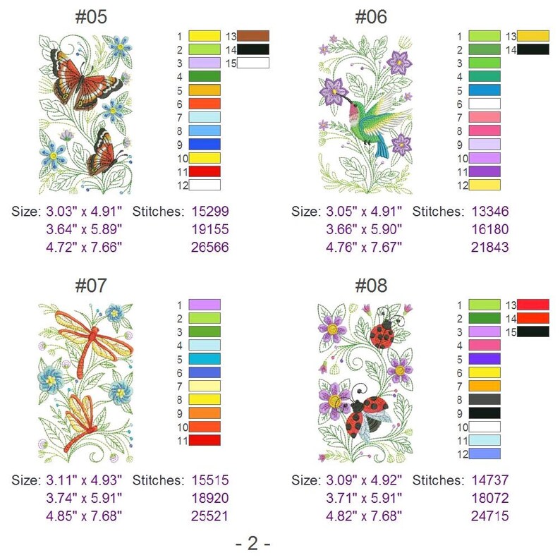 Spring Splendor Pack Machine Embroidery Designs Instant - Etsy