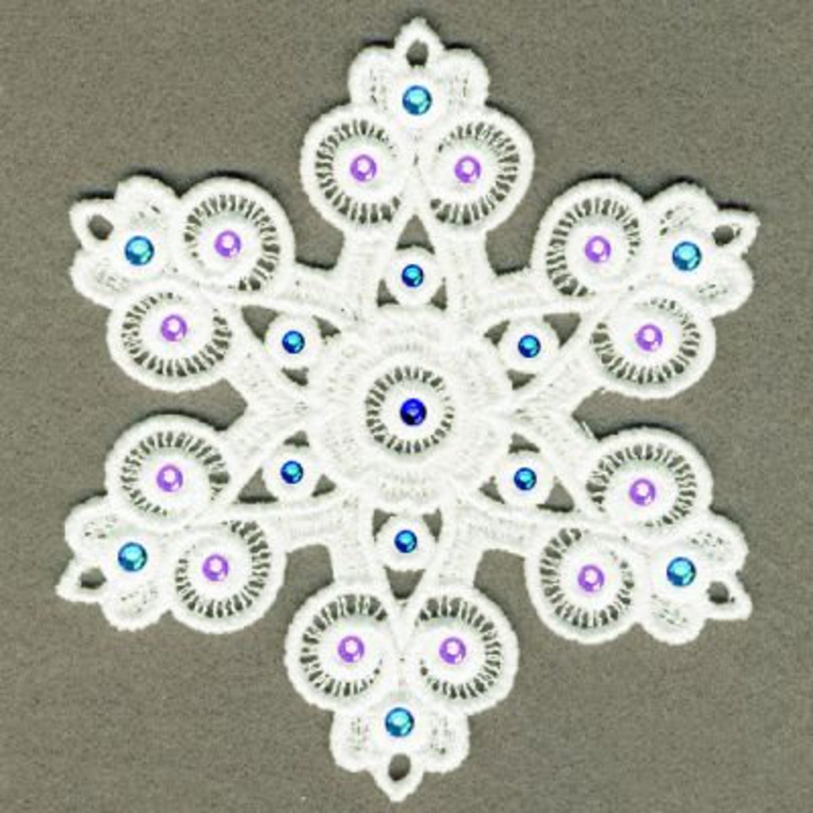 FSL Snowflake Hotfix Crystal Machine Embroidery Design Free Etsy