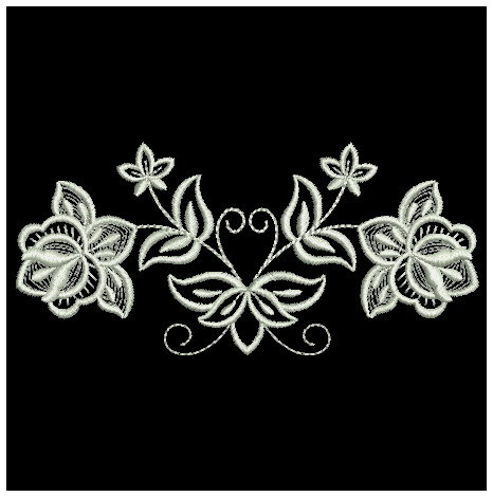 White Work Elegance Machine Embroidery Designs Instant - Etsy