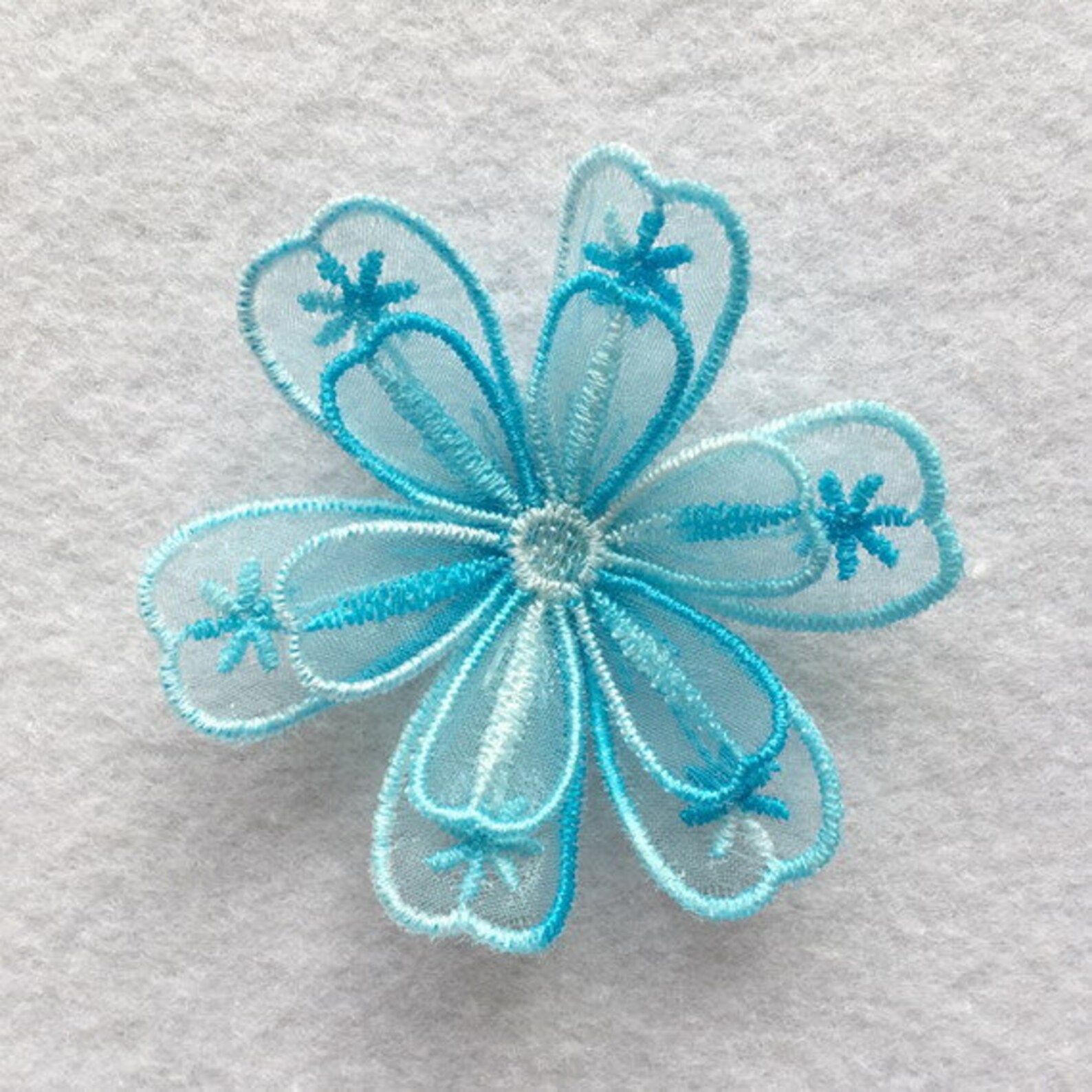 3D Organza Flower Machine Embroidery Designs Instant Download Etsy