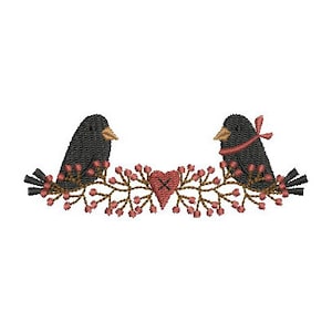 Folk Crows Vine Machine Embroidery Designs Pack Instant Download 4x4 ...