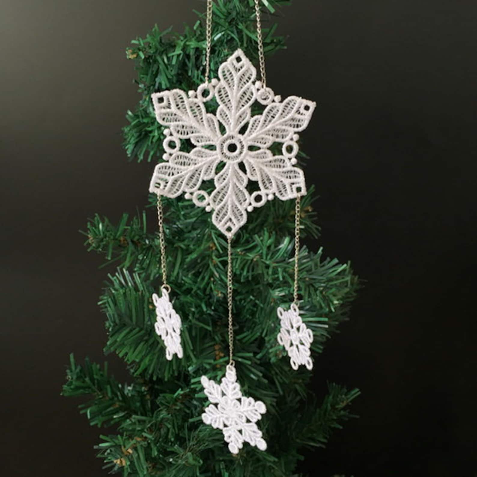 FSL Christmas Ornaments Free Standing Lace Machine Embroidery Etsy