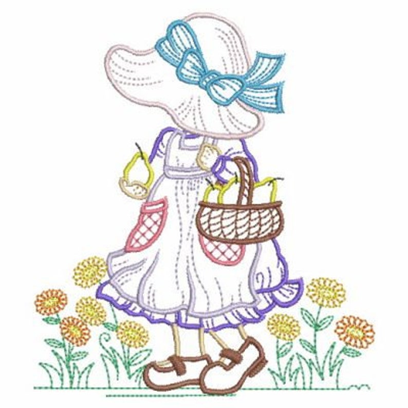 Spring Sue Embroidery Designs Instant Download 4x4 Etsy