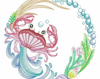 Under the Sea Machine Embroidery Designs Instant Download 5x5 6x6