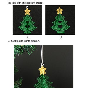 3D FSL Christmas Trees Free Standing Lace Machine Embroidery Designs ...