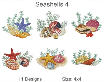 Seashells Machine Embroidery Designs Pack Instant Download 4x4 - Etsy New Zealand Seashells Machine Embroidery Designs Pack Instant Download 4x4 - Etsy New Zealand