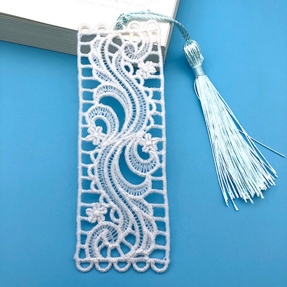 Bookmarks with Tassels (Lace), Machine Embroidery Designs