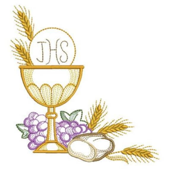 Communion Holly Chalice Machine Embroidery Designs Pack Etsy
