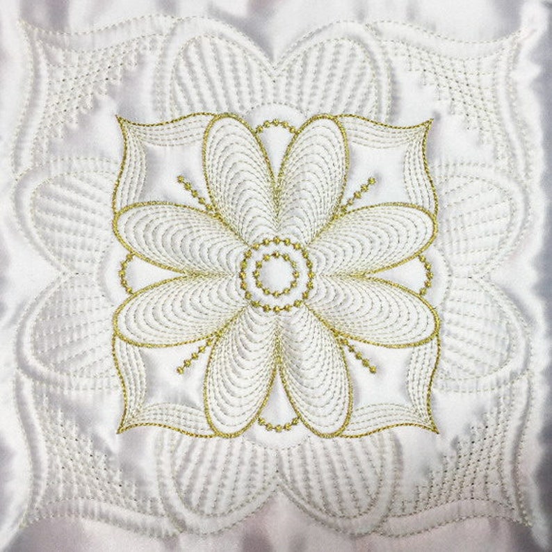 Trapunto Candlewicking Quilt Machine Embroidery Designs Pack Etsy