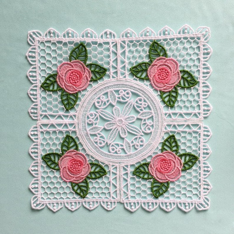 FSL Tea Doily Free Standing Lace Machine Embroidery Designs Etsy