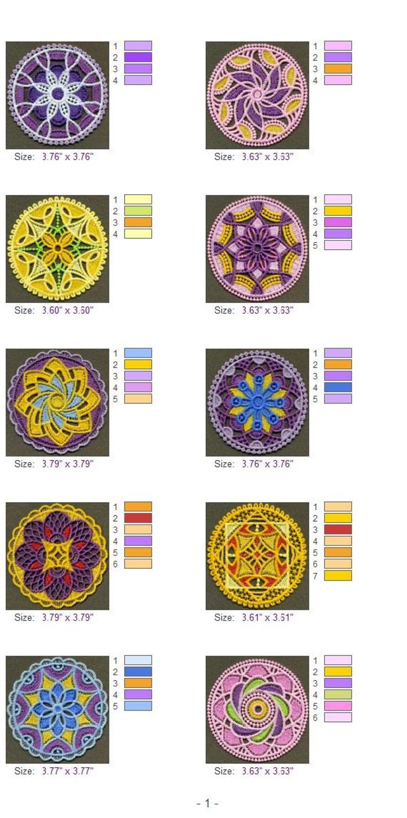 FSL Dreamful Doily - Free Standing Lace Machine Embroidery Designs ...