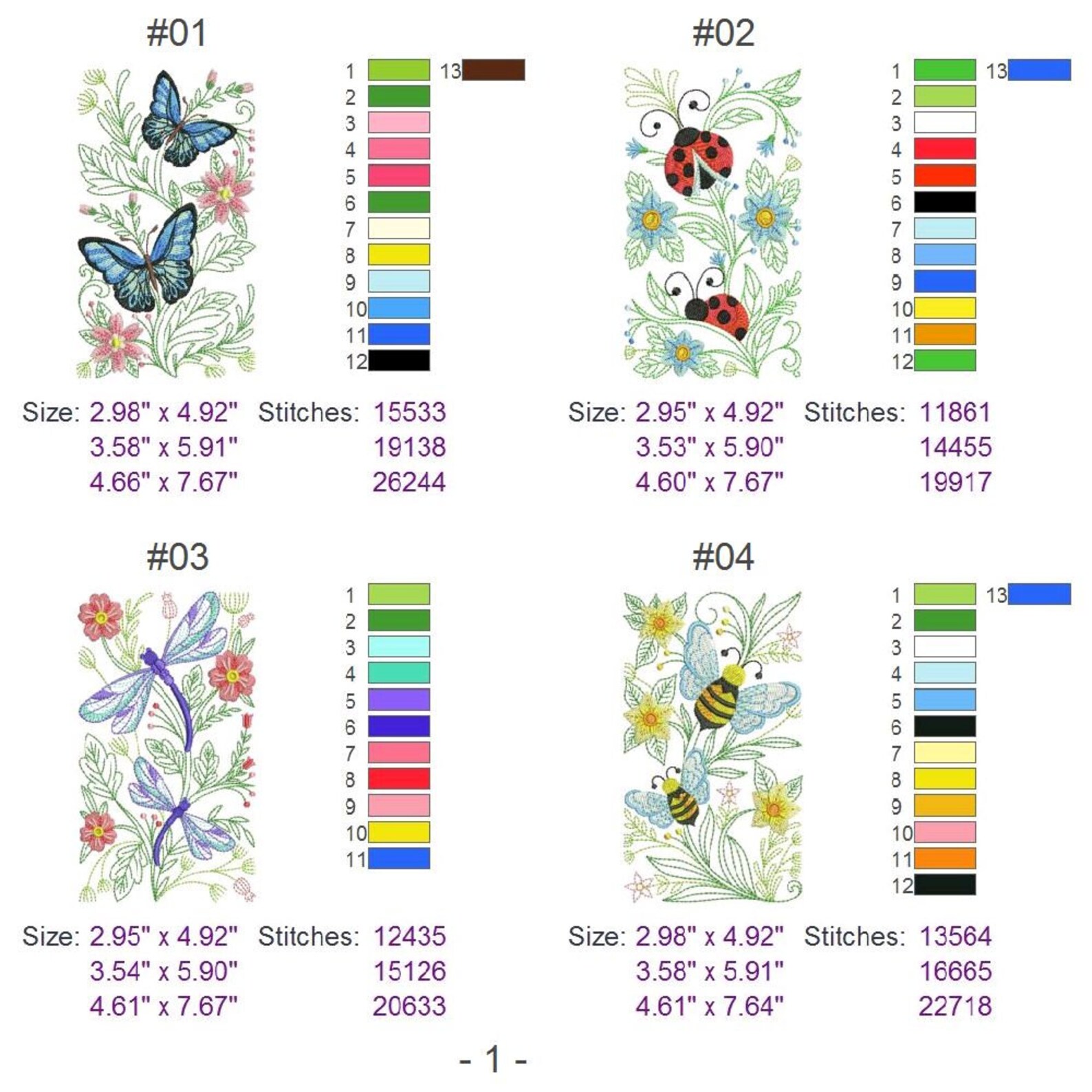 Spring Splendor Pack Machine Embroidery Designs Instant - Etsy