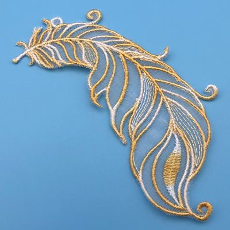 Organza Feathers Machine Embroidery Designs Instant Download Etsy