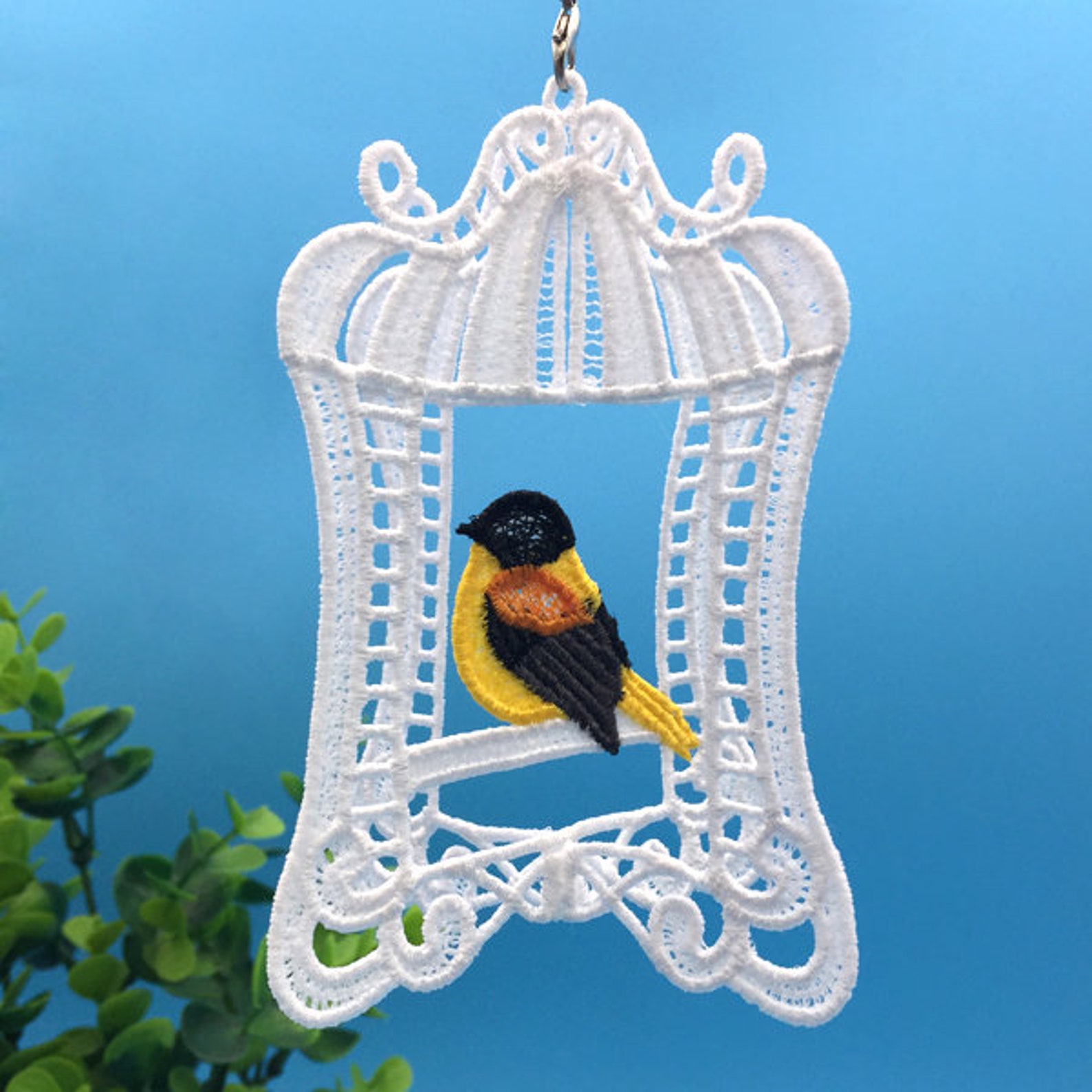 3D FSL Birdcage Free Standing Lace Machine Embroidery Designs Etsy