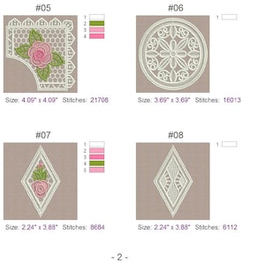 FSL Tea Doily Free Standing Lace Machine Embroidery Designs Instant ...