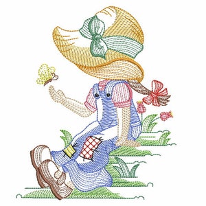 Rippled Sunbonnet Sue Pack Machine Embroidery Designs Instant Download ...