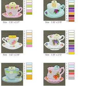 FSL Teacup Free Standing Lace Machine Embroidery Designs Instant ...