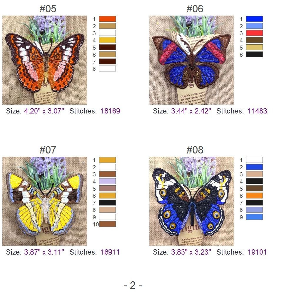 FSL Realistic Butterfly Free Standing Lace Machine Embroidery Designs ...