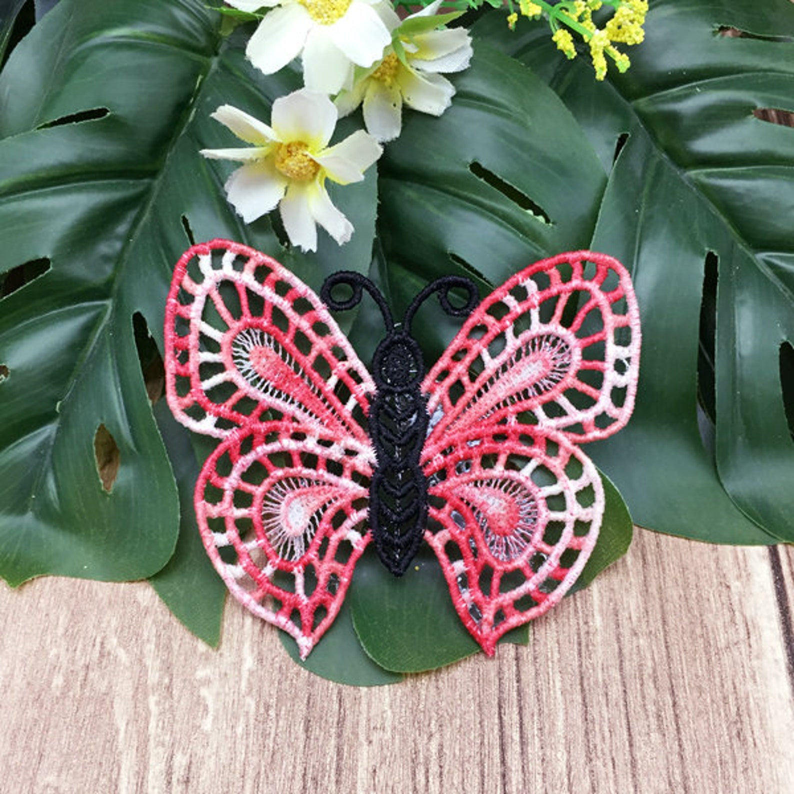 FSL Variegated Butterfly Free Standing Lace Ornament Machine Embroidery ...