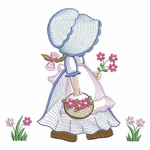 Spring Sunbonnet Sue Embroidery Designs Instant Download 4x4 5x5 6x6 ...