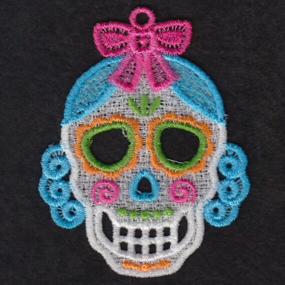 FSL Sugar Skulls Free Standing Lace Machine Embroidery Designs